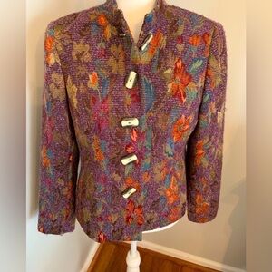 Doncaster floral tweed jacket, size 6